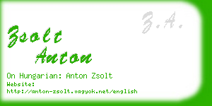 zsolt anton business card